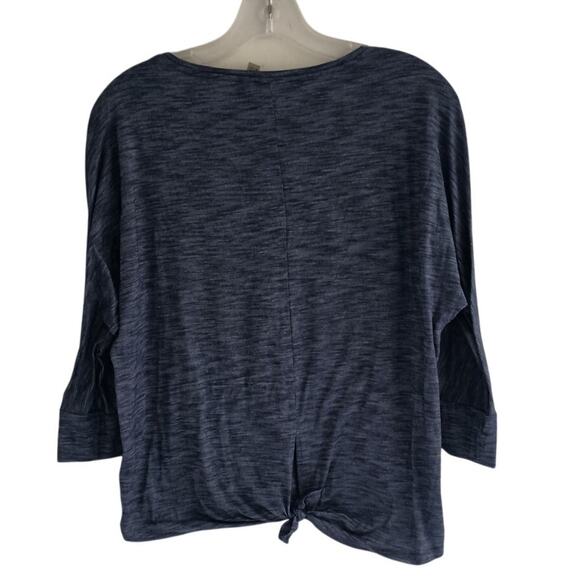 Athleta Womens Monarch Top Heather Blue Back Tie Stretchy Sporty Size XS - Picture 2 of 8